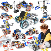 10 in 1 Electric Stem Toys for 5 6 7 8 9+ Year Old Boys Toy Building Blocks Set Stem Kit Kid Age 4-8 5-7 8-10 Educational Creative Game Construction Stem Activities Robot Excavator Birthday Gift Idea